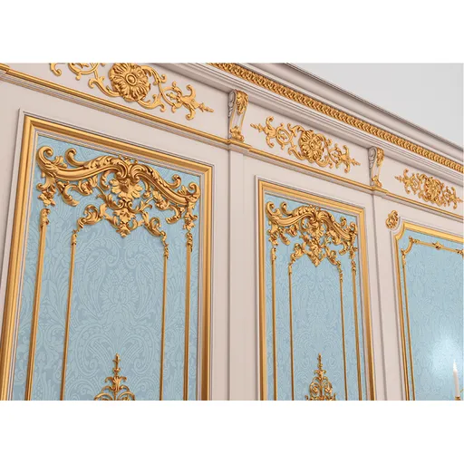 paneling with floral elements - 2